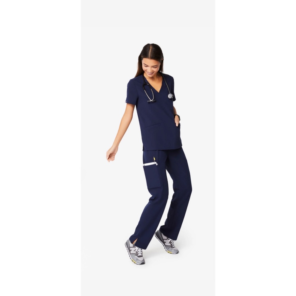 FIGS Cargo Scrub Navy Blue Pants Size S/T